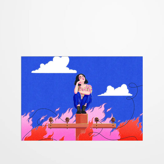 World on Fire Postcard