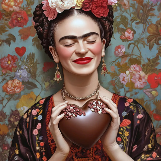 Frida with Chocolate Heart
