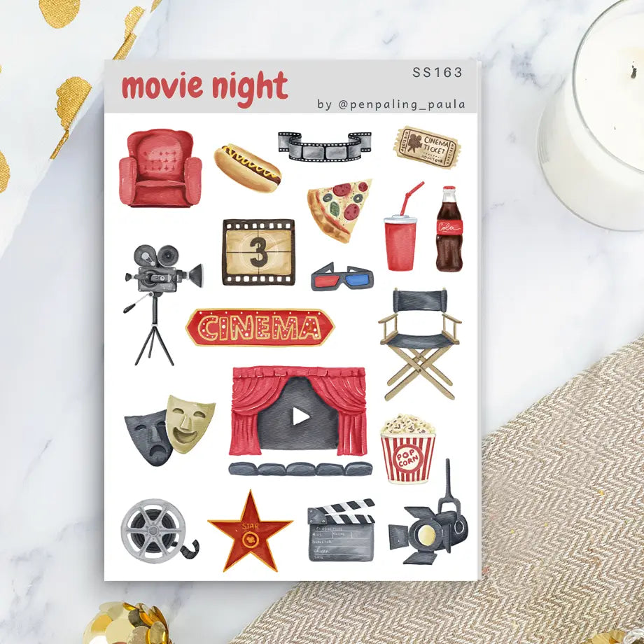 Movie Night Sticker Sheet