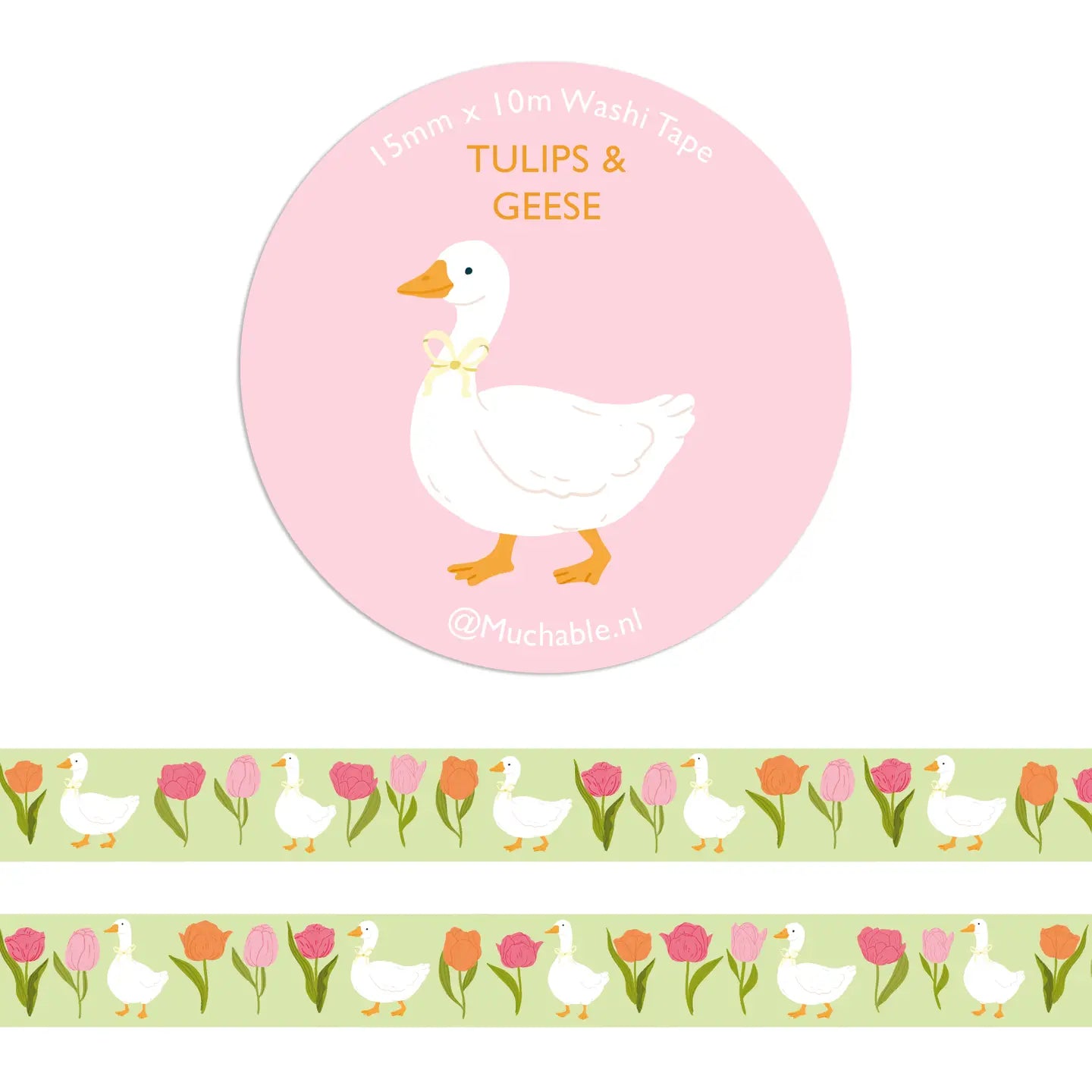 Tulips and Geese Washi Tape