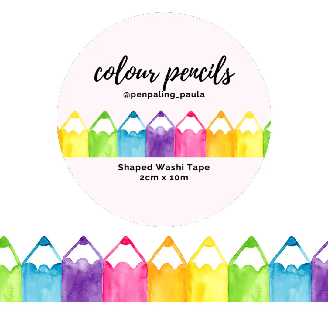 Color Pencils Shaped Washi Tape