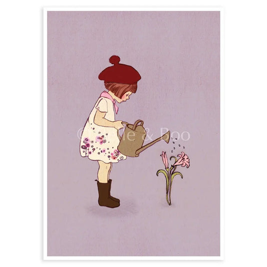 Belle & Boo Postcard "Little Gardener"