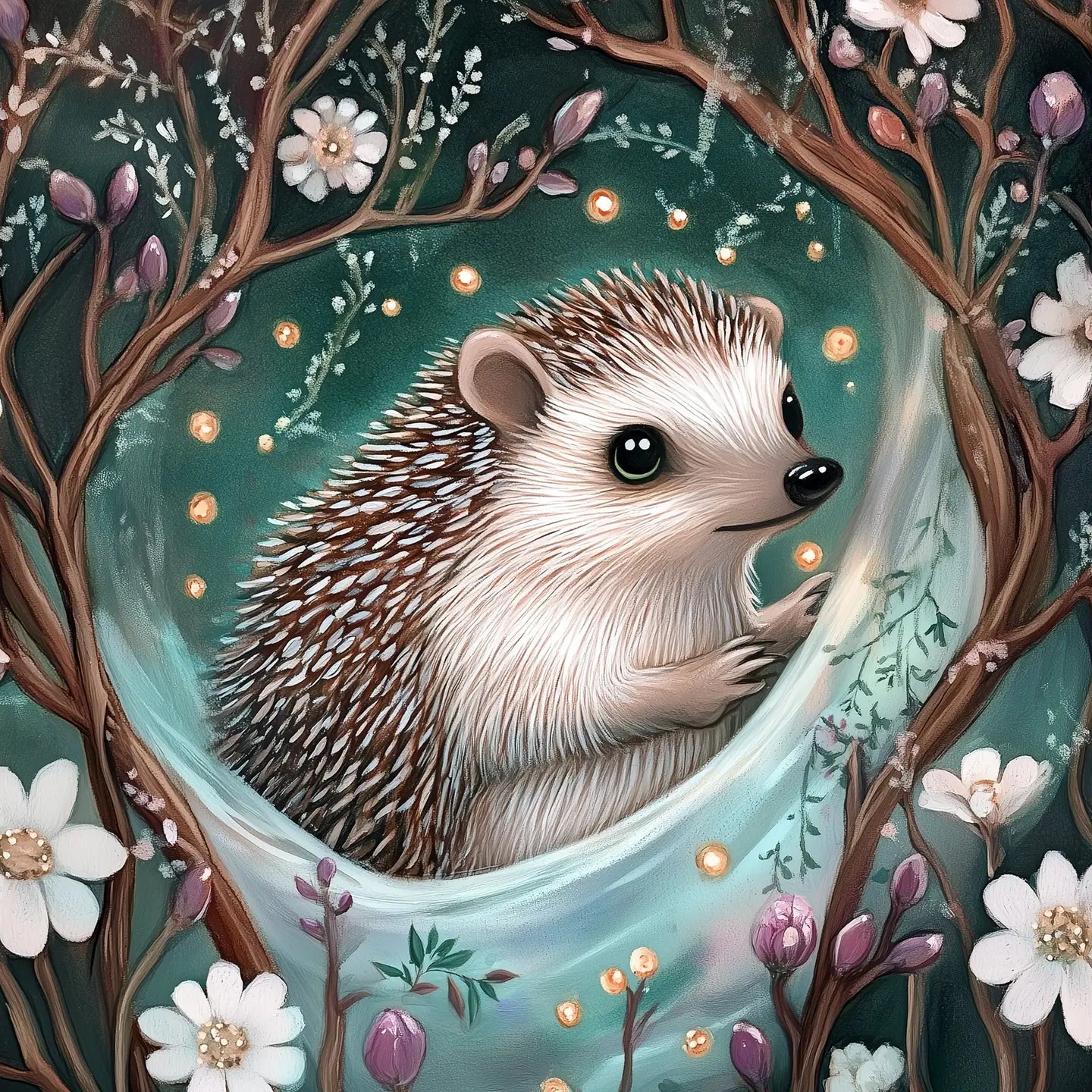 Imbolc Magic Hedgehog Postcard
