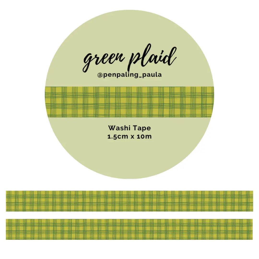 Green Plaid Washi Tape