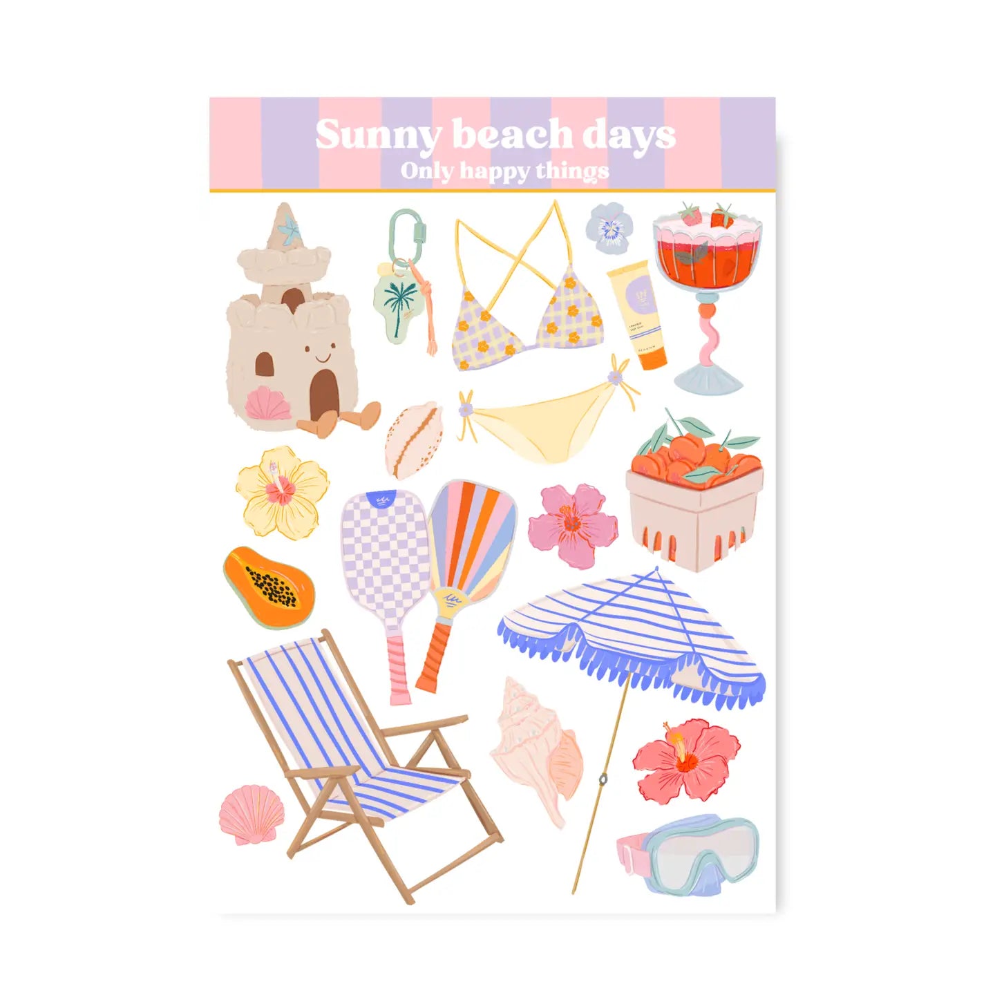 Sunny Beach Days Sticker Sheet