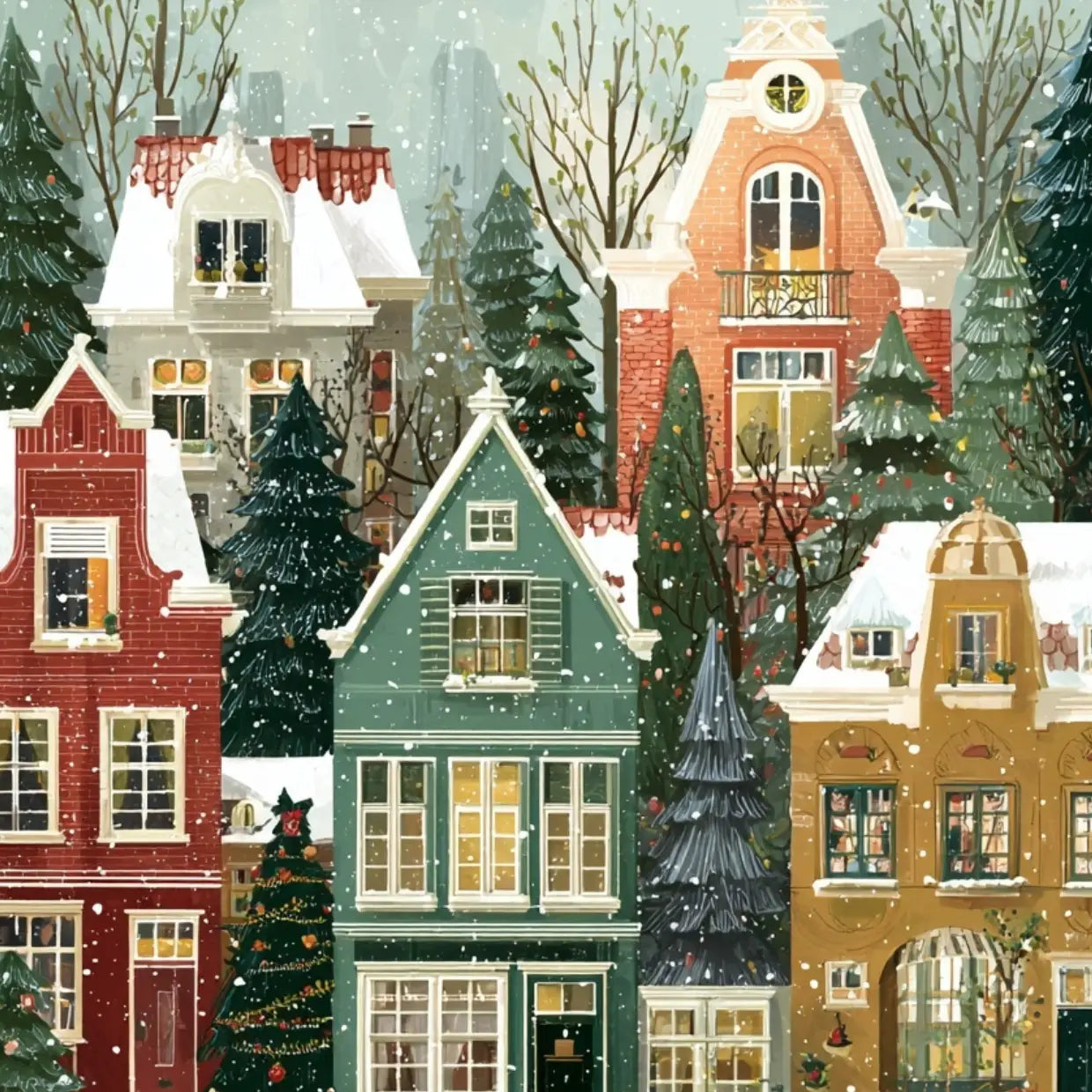 Christmas Village No. 2 Postcard