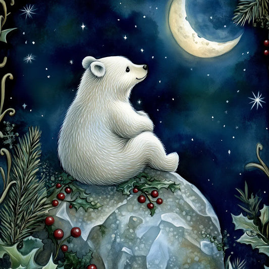 Bear in Berries Postcard