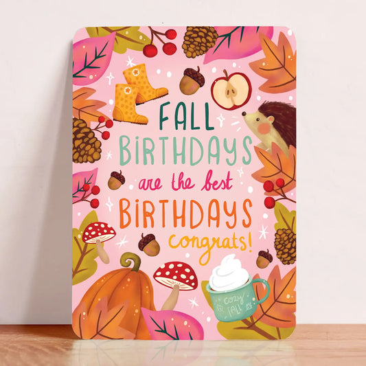 Autumn Birthday Wishes Postcard