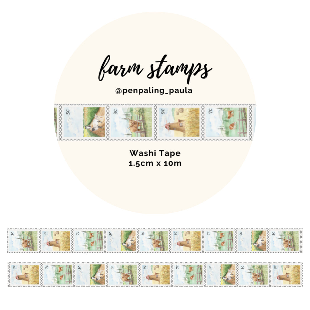 Farm Stamps Washi Tape