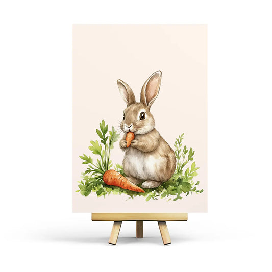 Bunny with Carrot Postcard