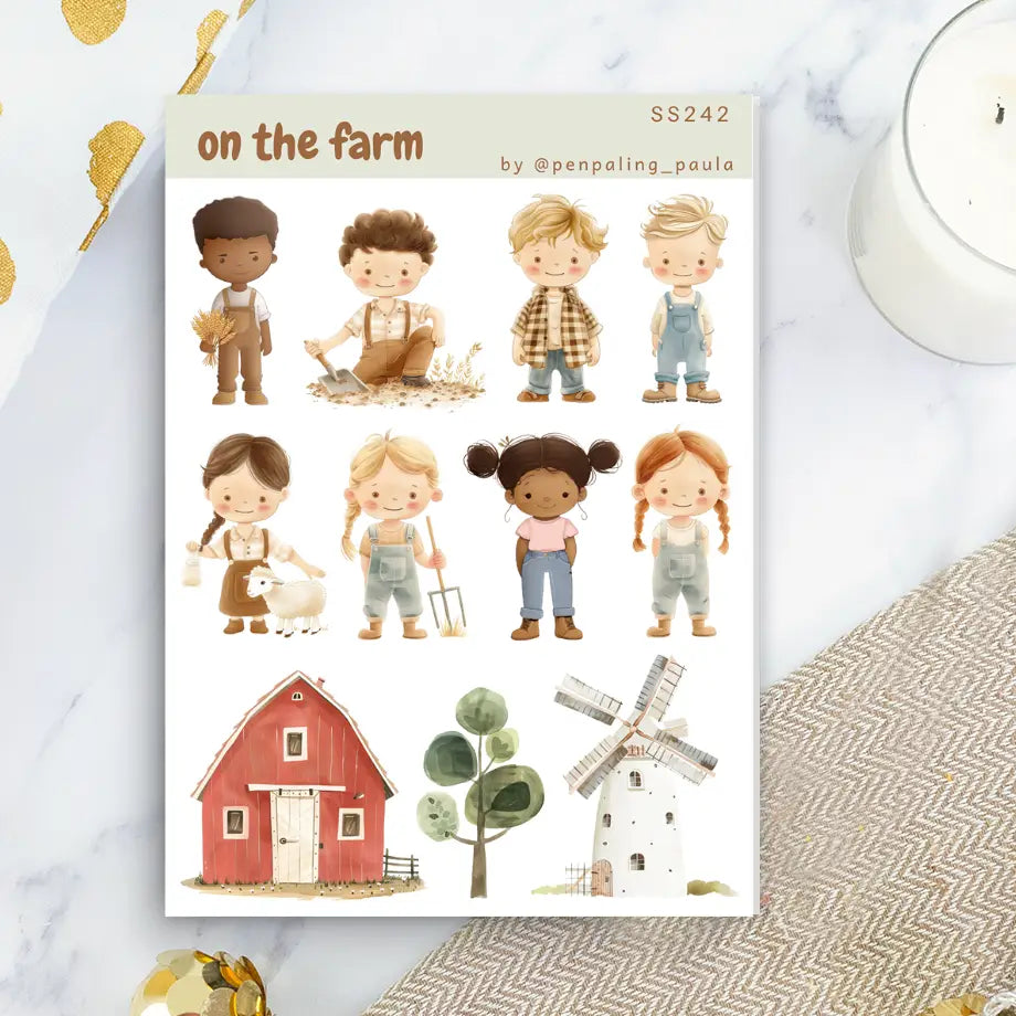 On the Farm Sticker Sheet