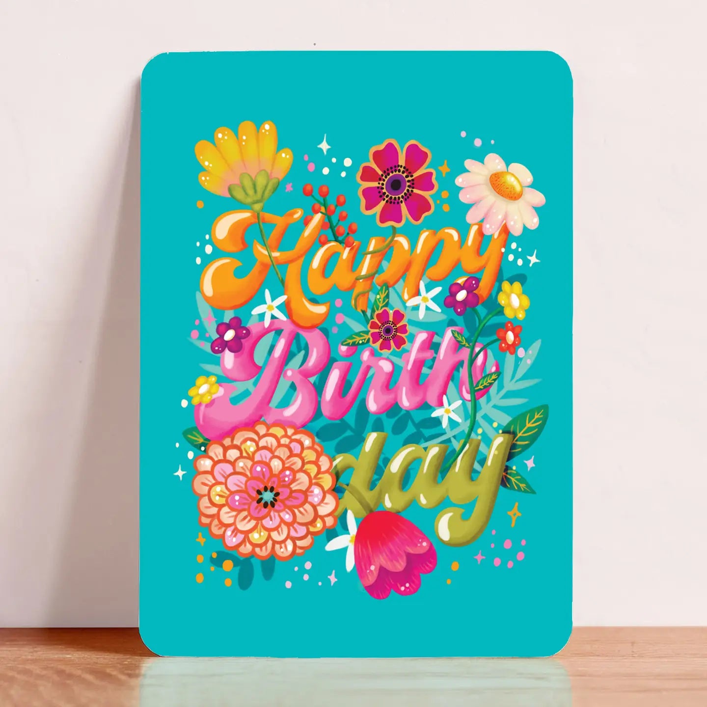 Happy Birthday Flowers Postcard