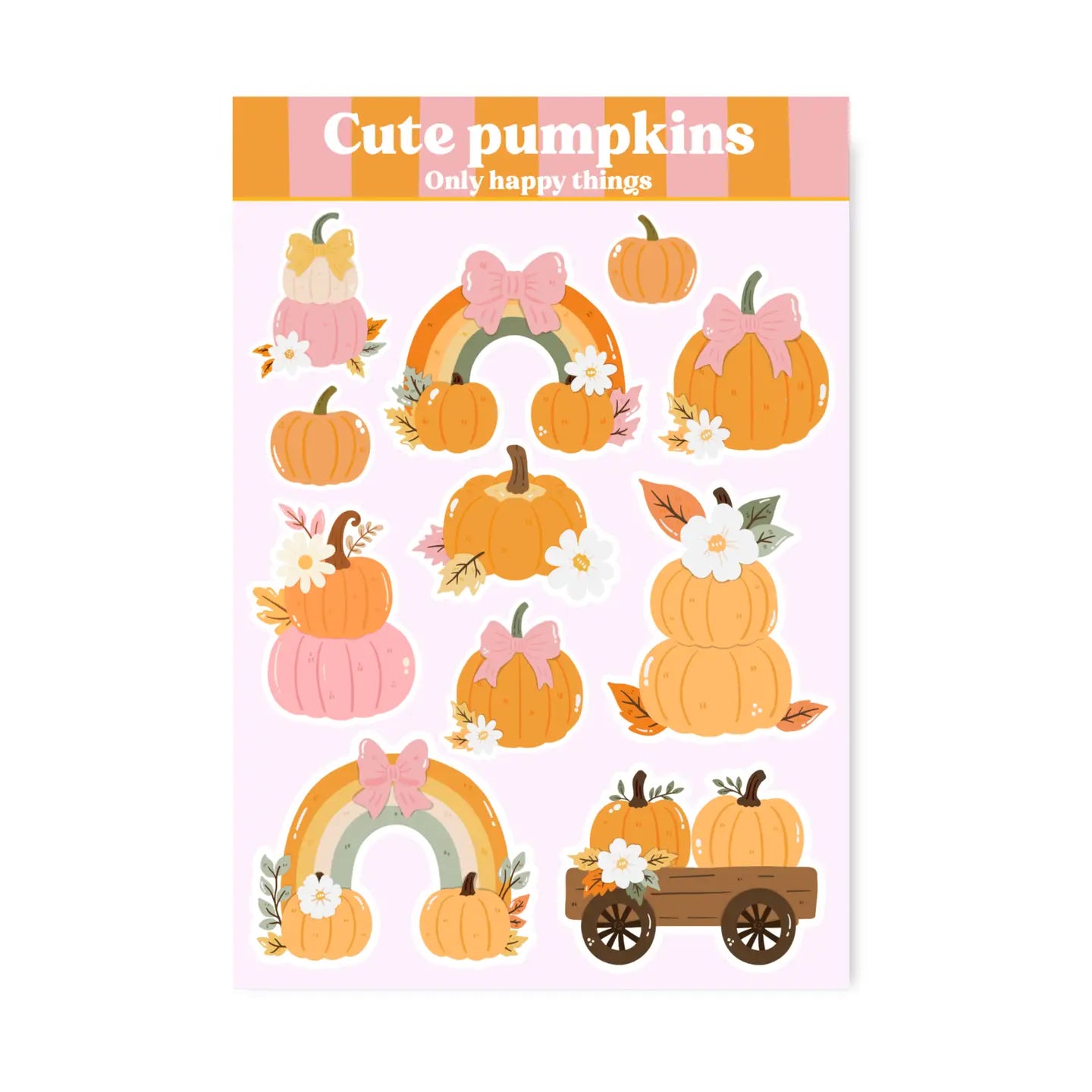 Cute Pumpkins Sticker Sheet