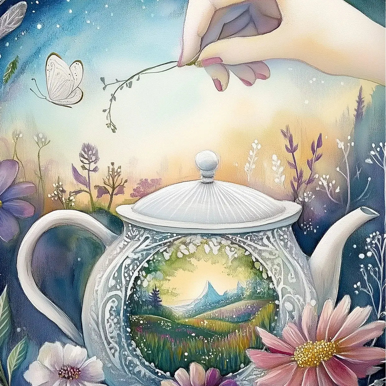 Tea Full of Magic Postcard