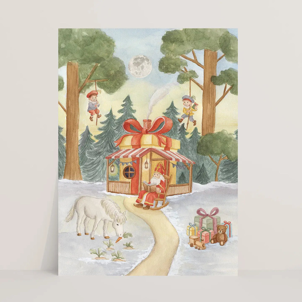 Saint Nicholas in the Forest Postcard