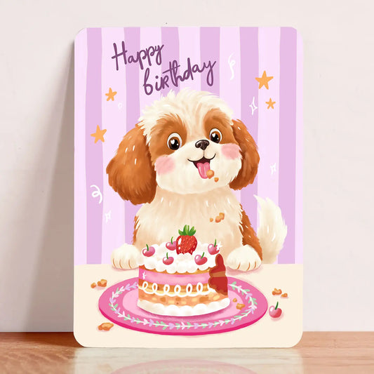 Birthday Puppy Postcard