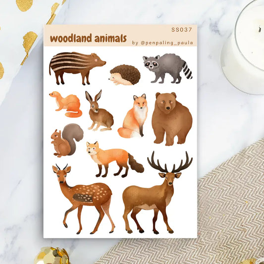 Woodland Animals Sticker Sheet