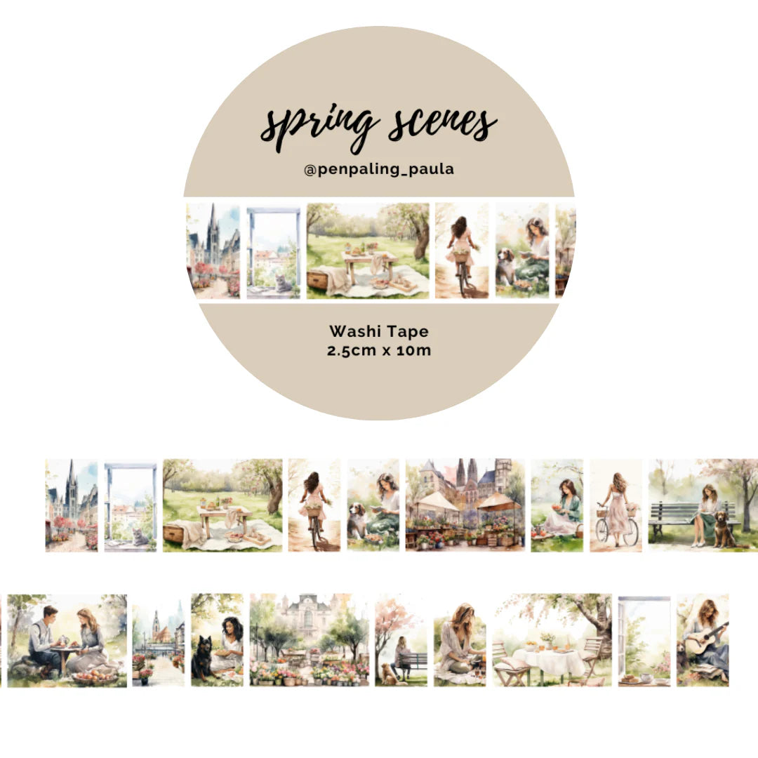Spring Scenes Washi Tape Wide