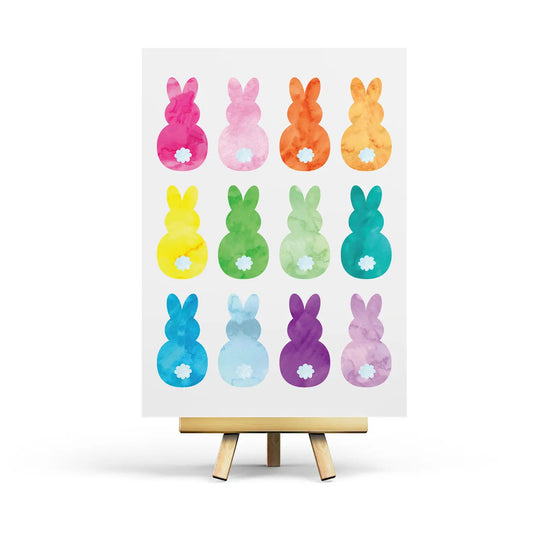Rainbow Bunnies Postcard