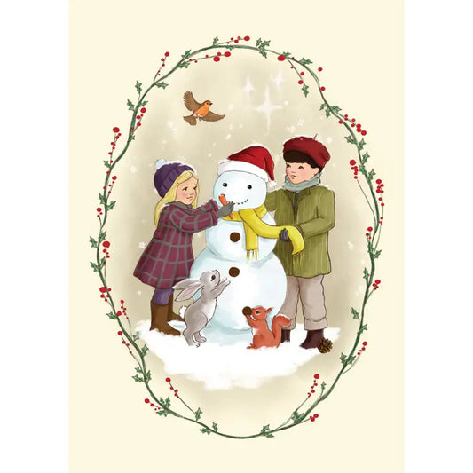 Belle & Boo Postcard "Woodland Snowman"