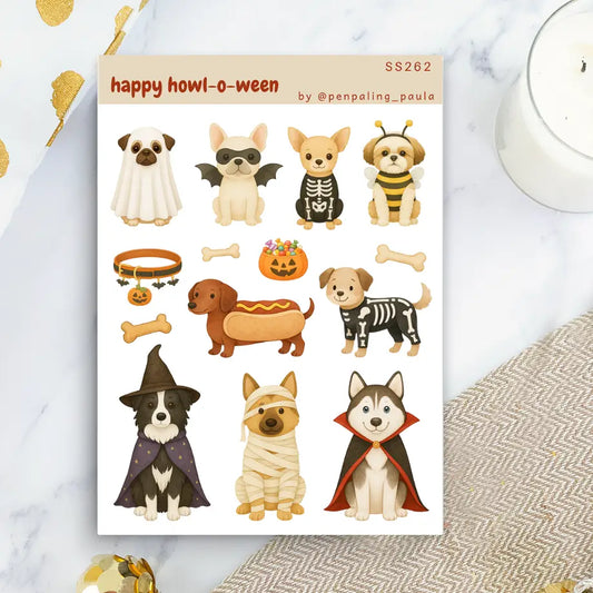 Happy Howl-O-Ween Sticker Sheet