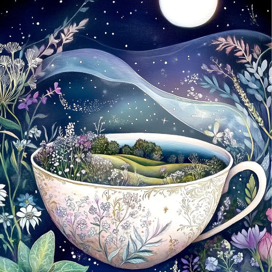 Landscape in Porcelain Postcard