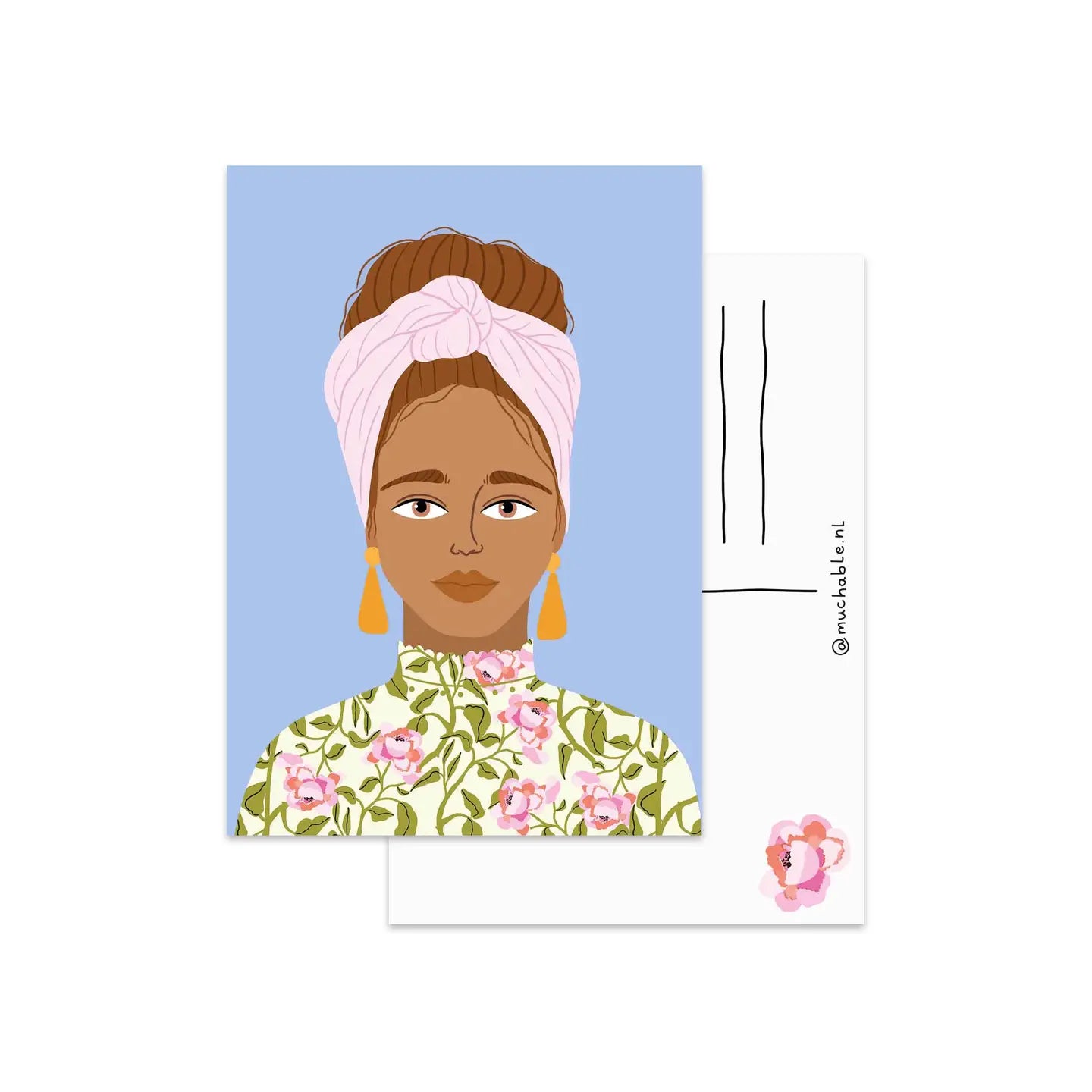 Girl with Headband Postcard