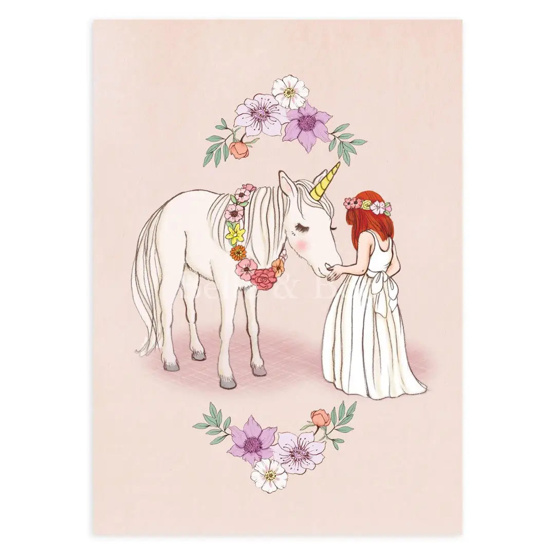 Belle & Boo Postcard "Hello Unicorn"