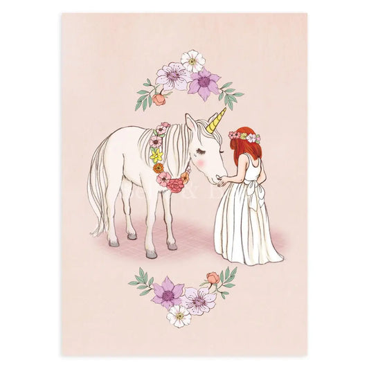 Belle & Boo Postcard "Hello Unicorn"