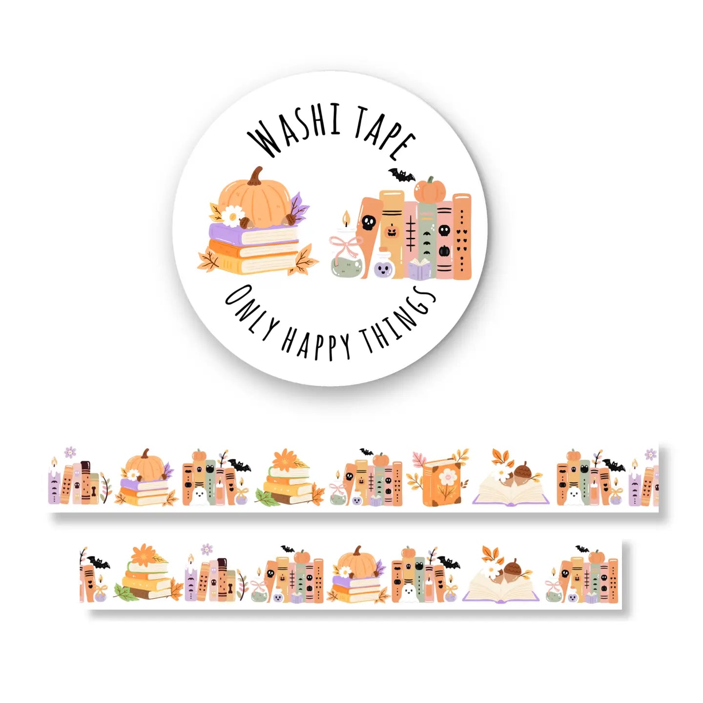 Fall Books Washi Tape