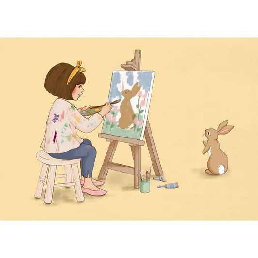 Belle & Boo Postcard "Belle the Artist"