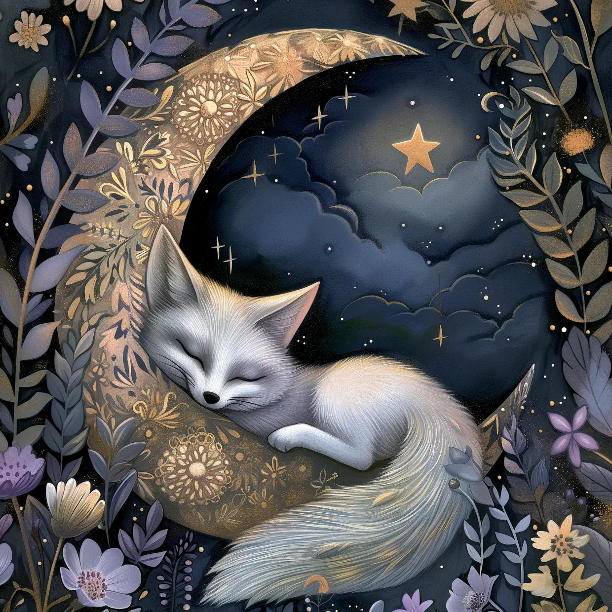 Moon Fox Postcard