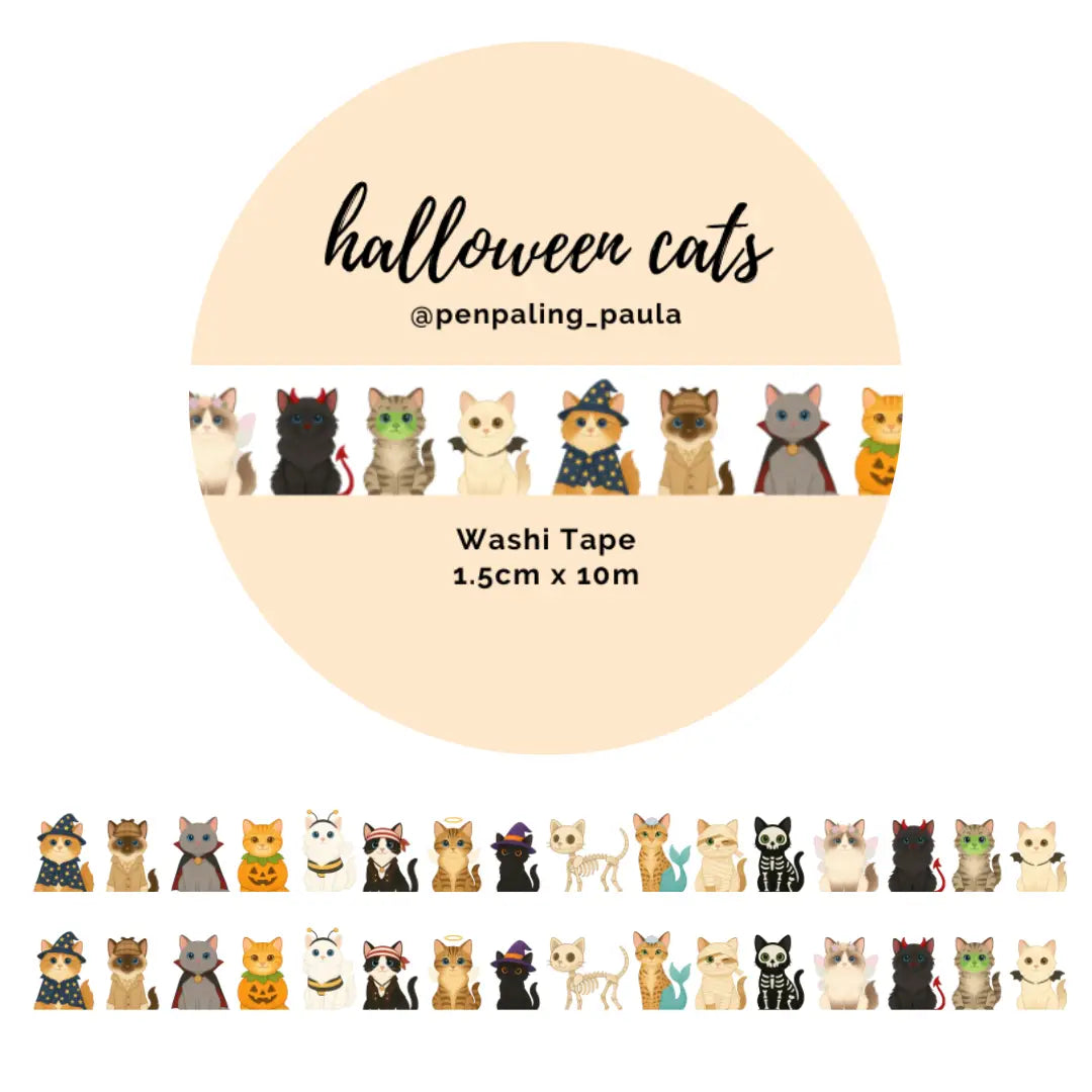 Halloween Cats Washi Tape