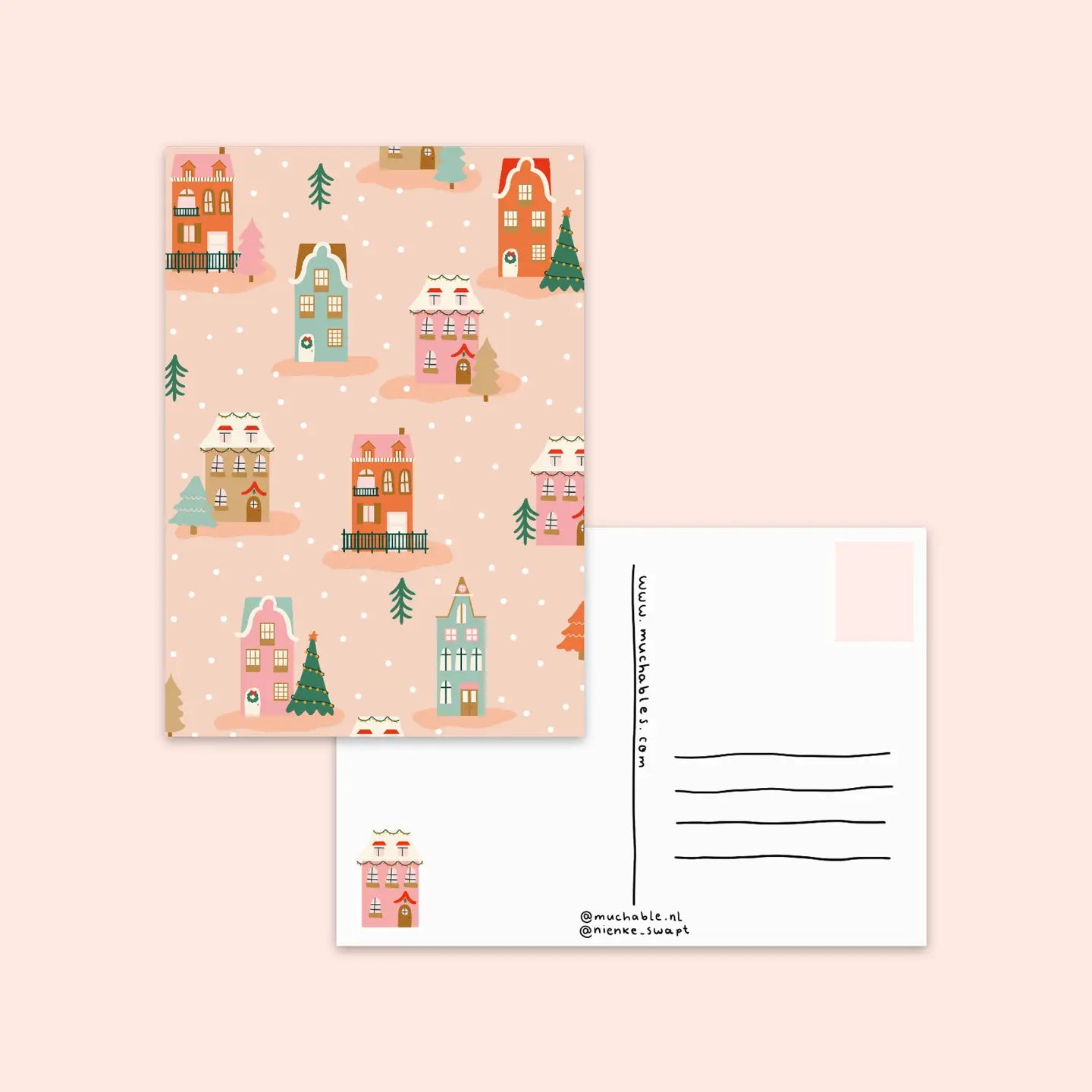 Cozy Cottages Postcard