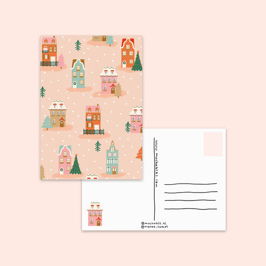 Cozy Cottages Postcard