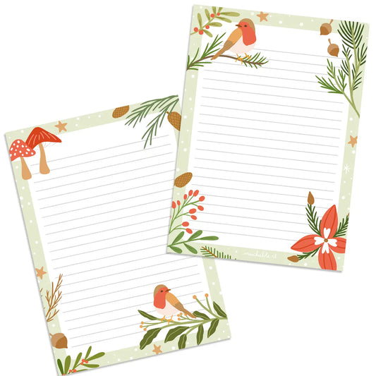 Christmas Red Bird Nature Element Notepad