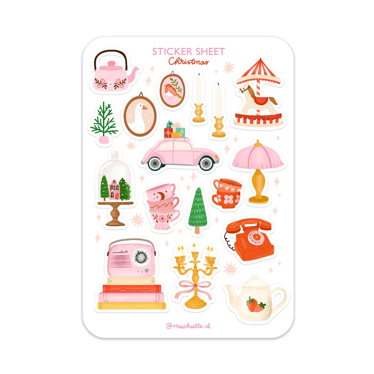 Christmas Decor Sticker Sheet