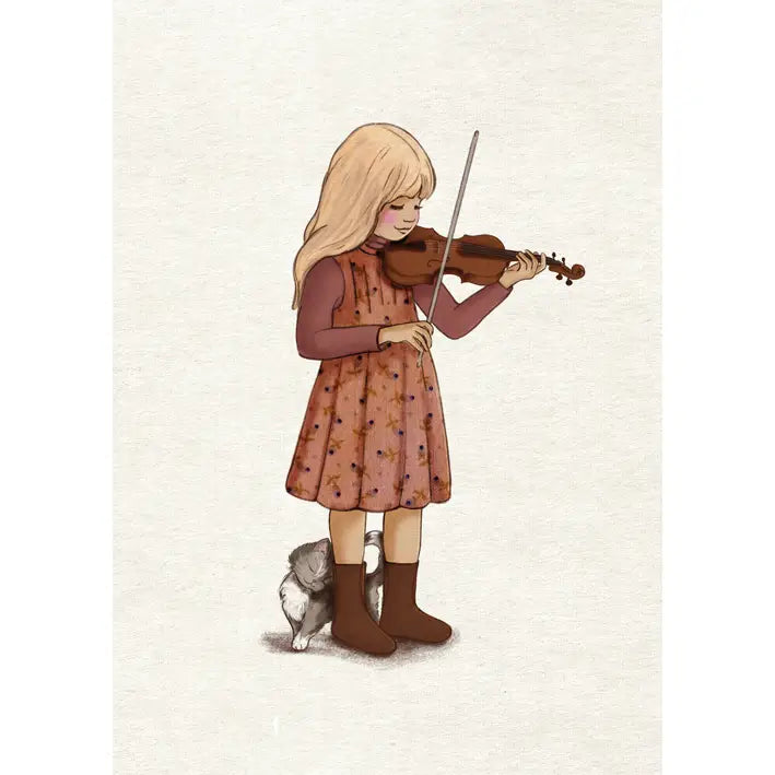 Belle & Boo Postcard "Violin"