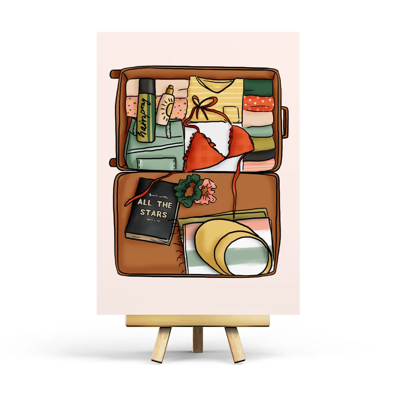 Suitcase Postcard