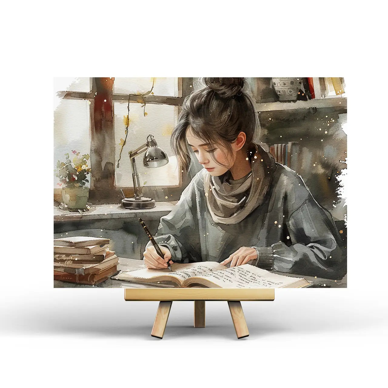 Writing Girl Postcard