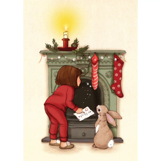 Belle & Boo Postcard "Waiting For Santa"