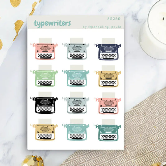 Typewriters Sticker Sheet