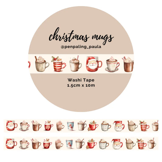 Christmas Mugs Washi Tape