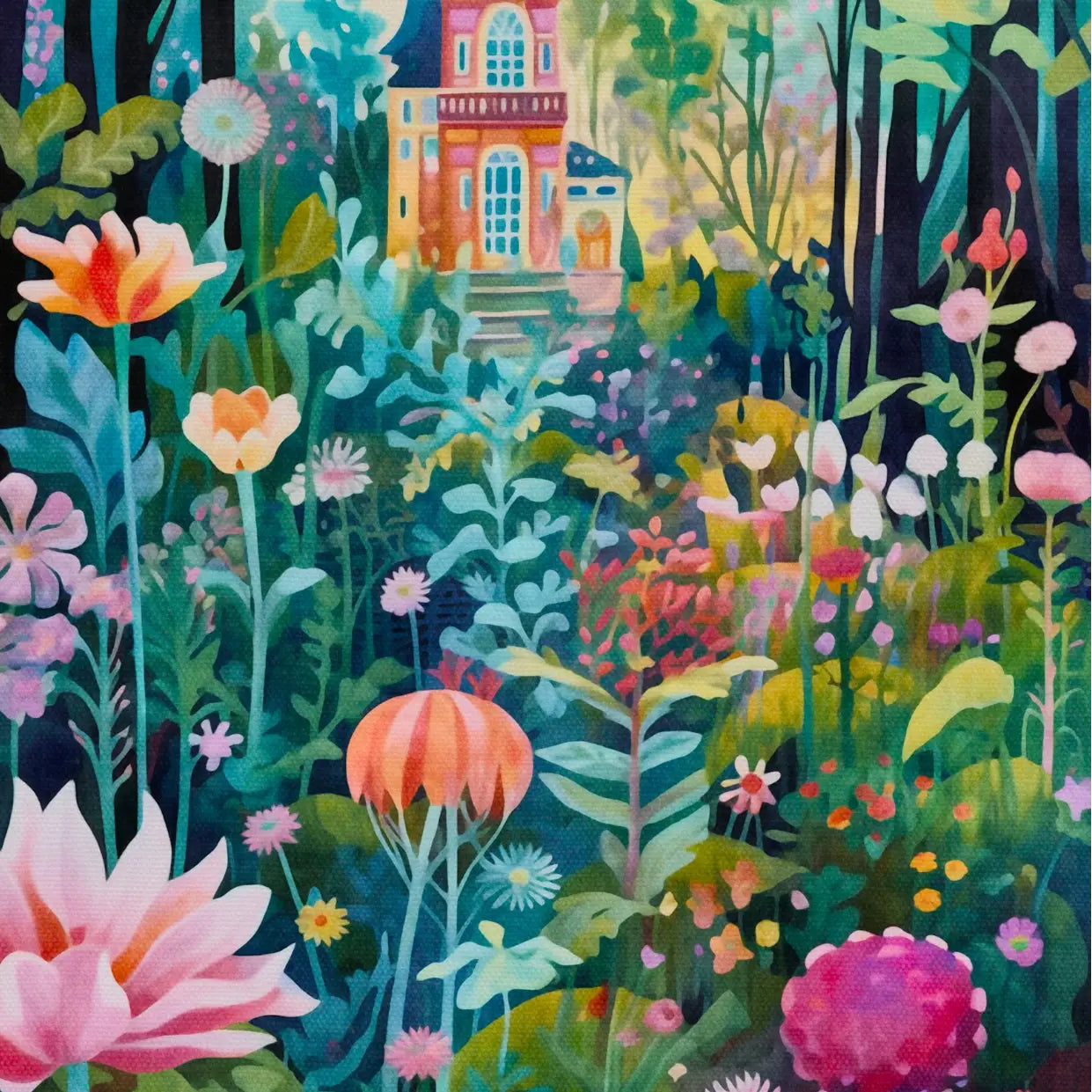 Kings & Queens Whimsical Garden Postcard