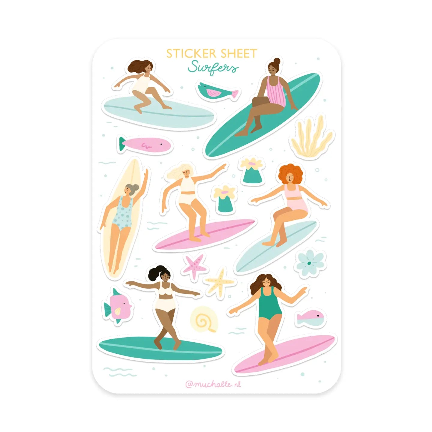 Surfers Sticker Sheet