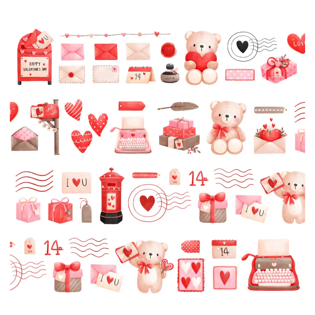 Valentines Mail PET Tape PRE-CUT