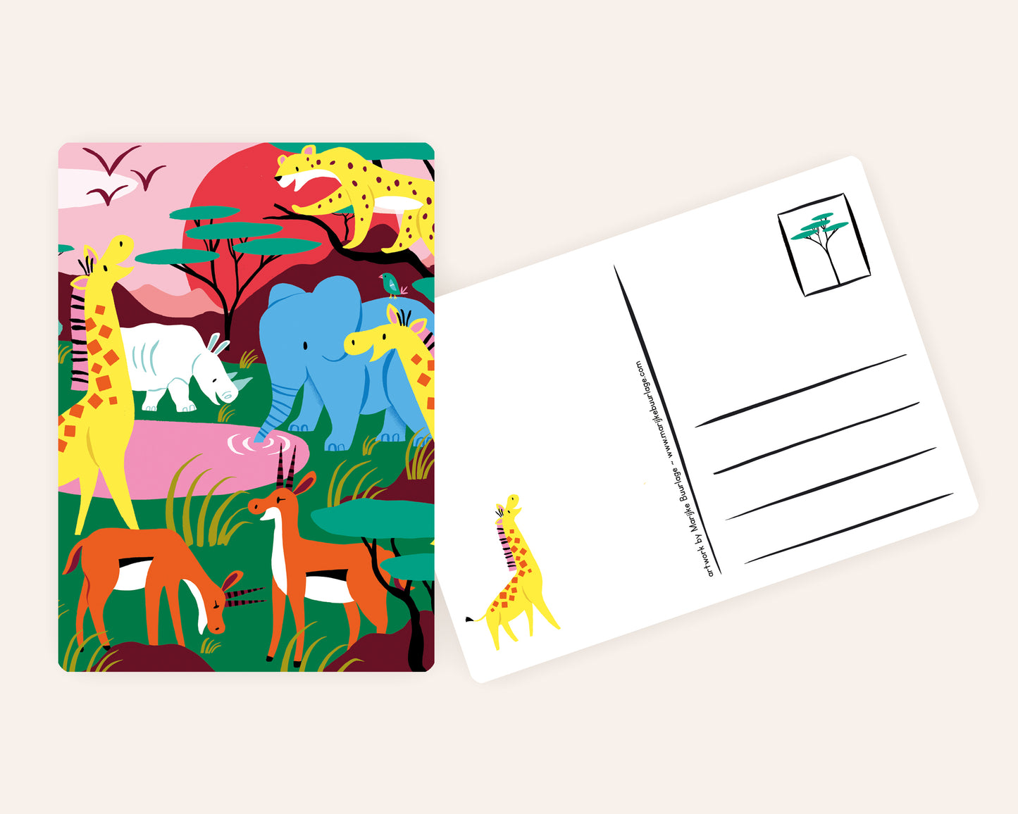Safari Postcard