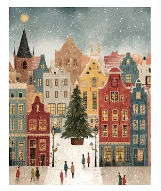 Christmas Village No. 6 Postcard