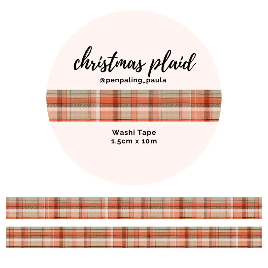 Christmas Plaid Washi Tape