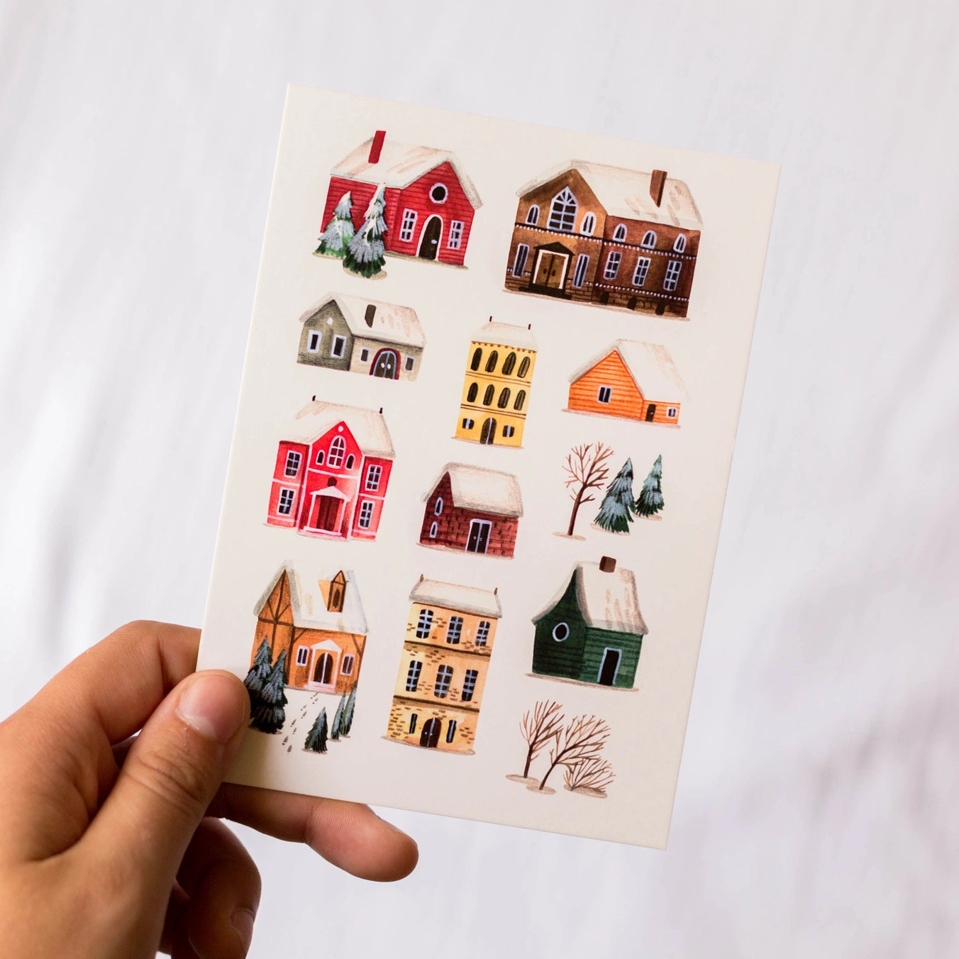 Winter Village Postcard